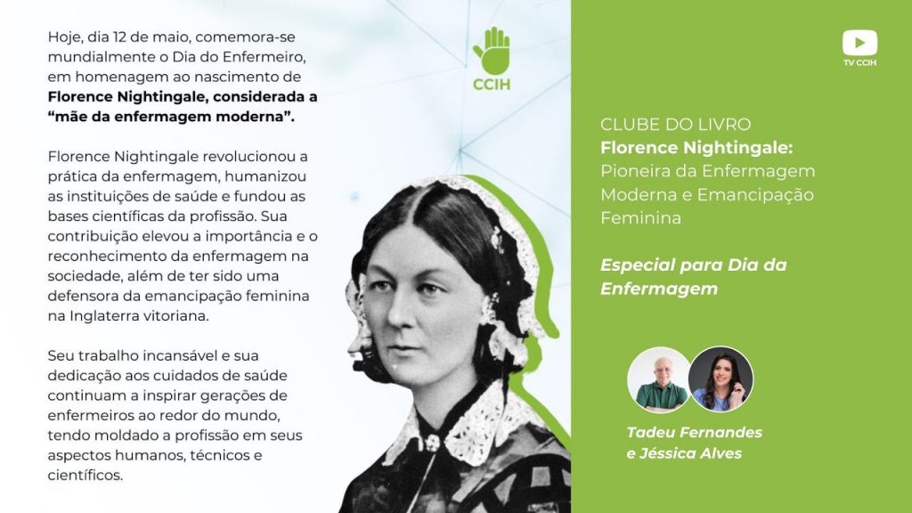 Florence Nightingale é amplamente reconhecida como a fundadora da enfermagem moderna. Nascida em 12 de maio de 1820, em Florença, Itália, e falecida em 13 de agosto de 1910, Nightingale foi uma reformadora social inglesa e estatística cuja administração de enfermeiras durante a Guerra da Crimeia levou à reforma dos serviços hospitalares e de enfermagem.