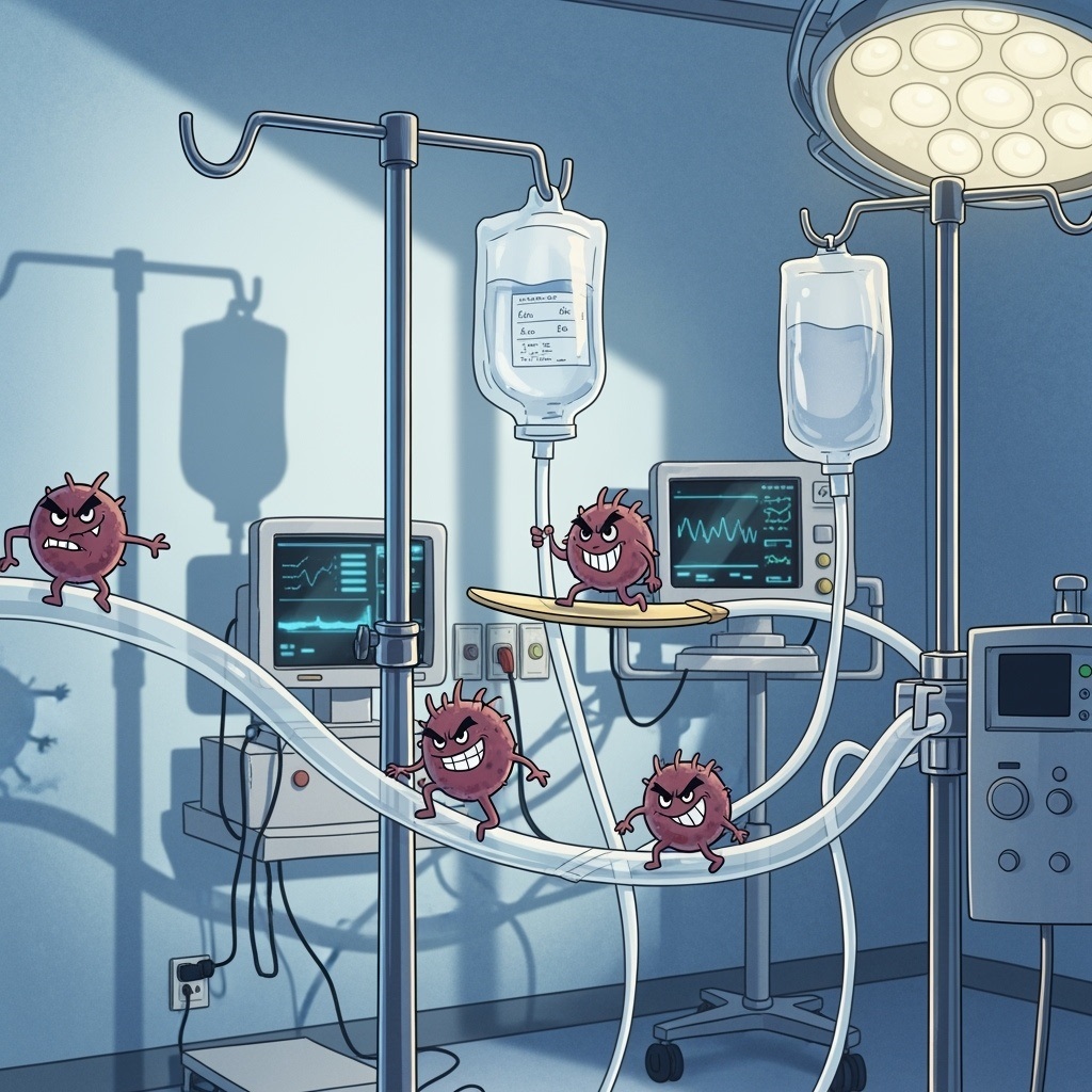 In,A,Hospital,Environment,,Microscopic,Cartoon,Villains,,Full,Of,Cheating,